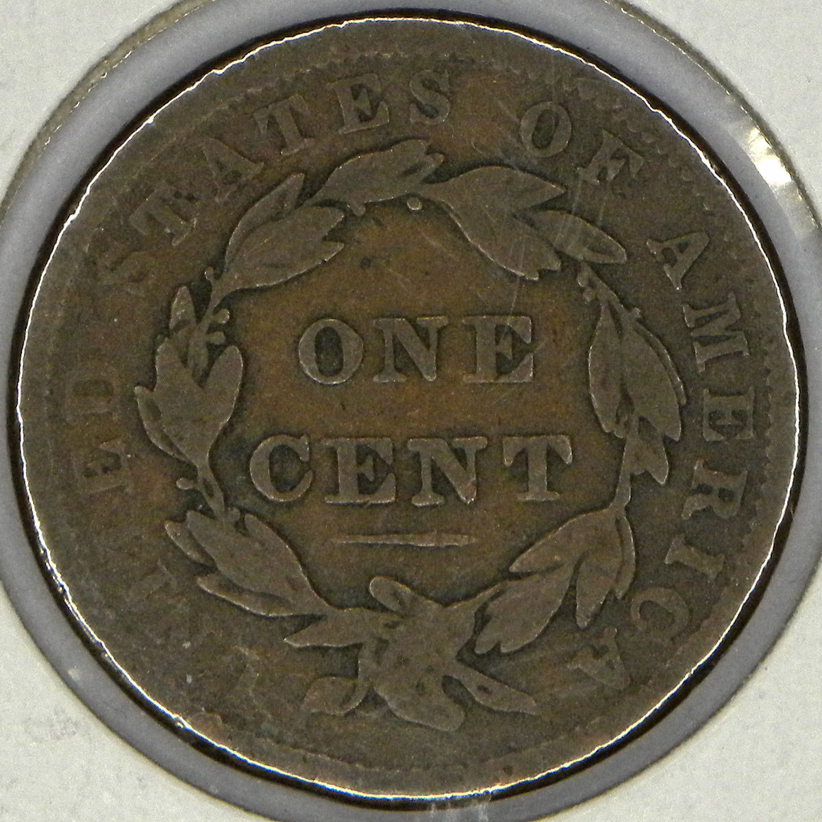 1838 Large Cent (reverse)