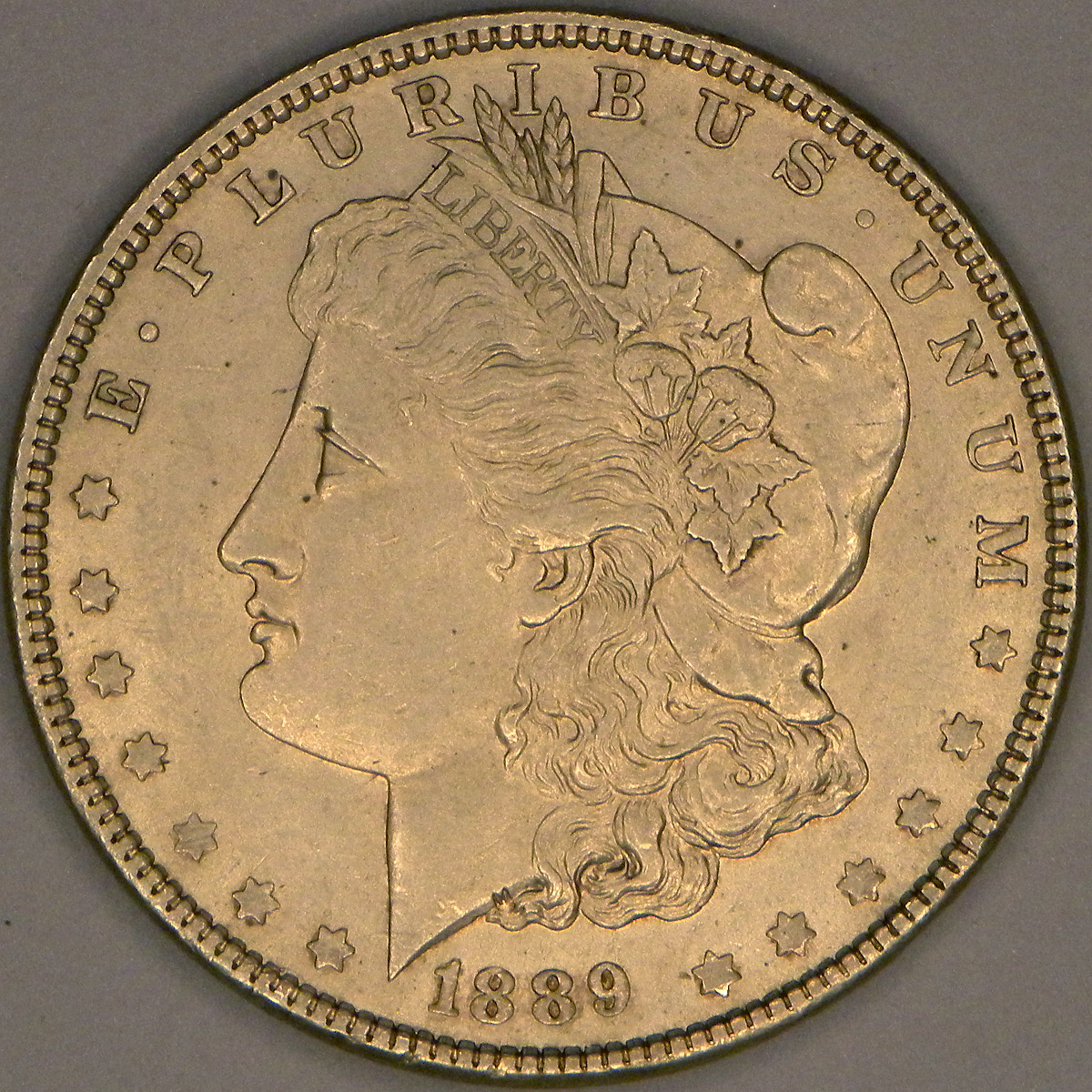 1889 Morgan Dollar (obverse)