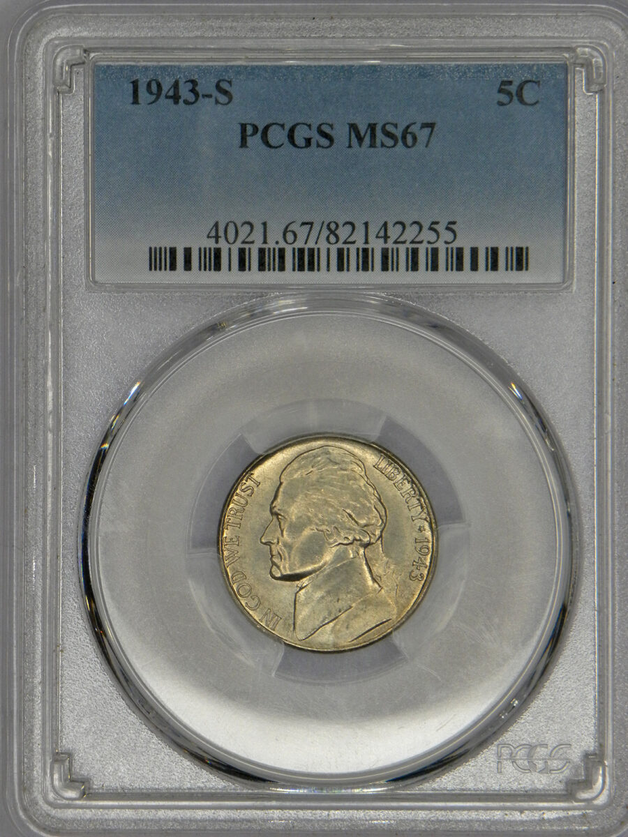 1943-S Jefferson Nickel (obverse MS67)