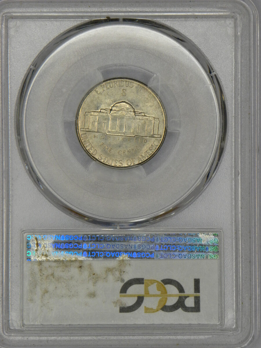 1943-S Jefferson Nickel (reverse slab)