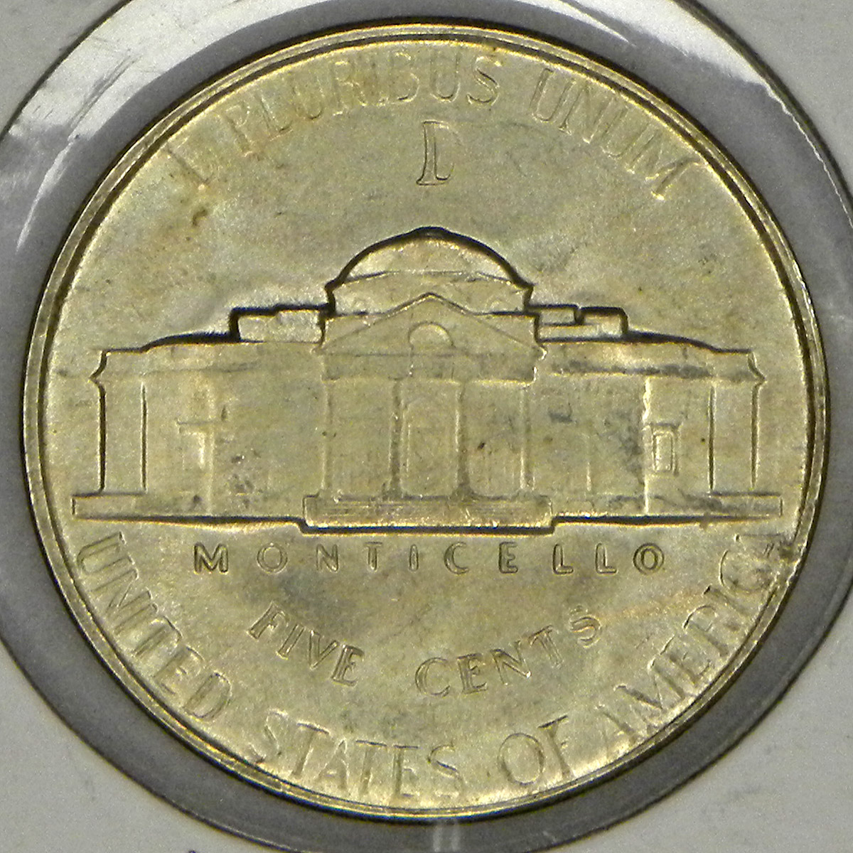 1945-D Jefferson Nickel (reverse)