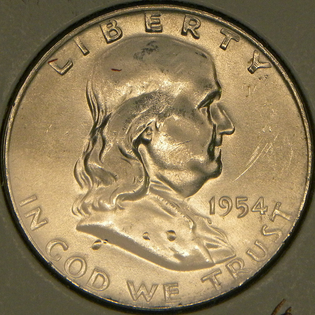 1954-D Franklin Half Dollar (obverse)