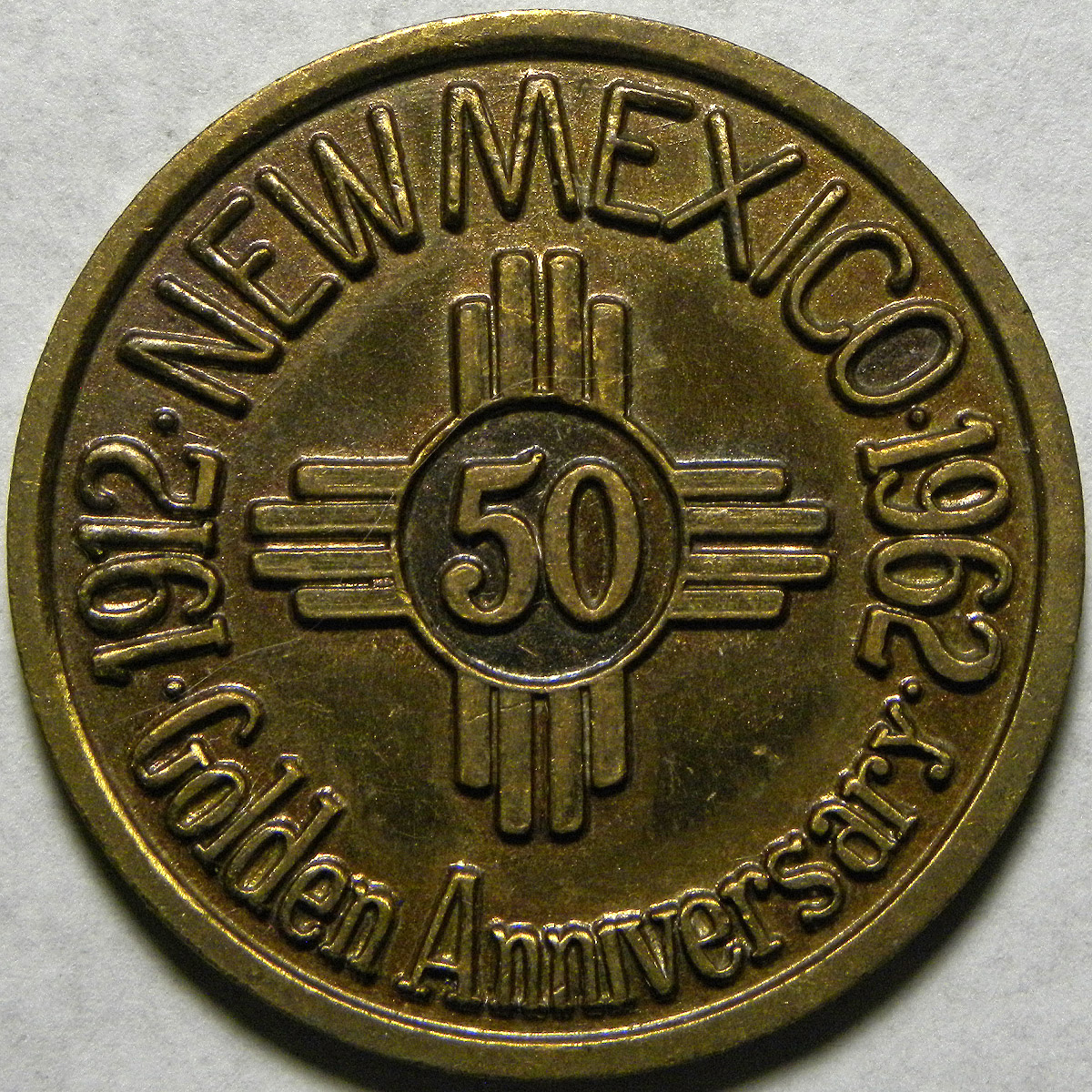 New Mexico 50th anniversary of statehood (1912-1962) medal (obverse)