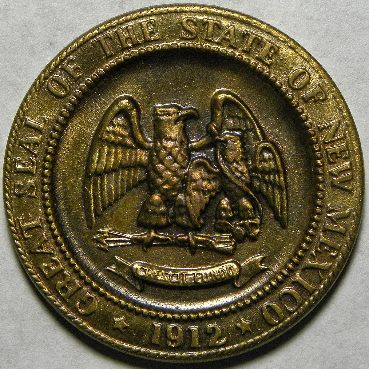 New Mexico 50th anniversary of statehood (1912-1962) medal (reverse)