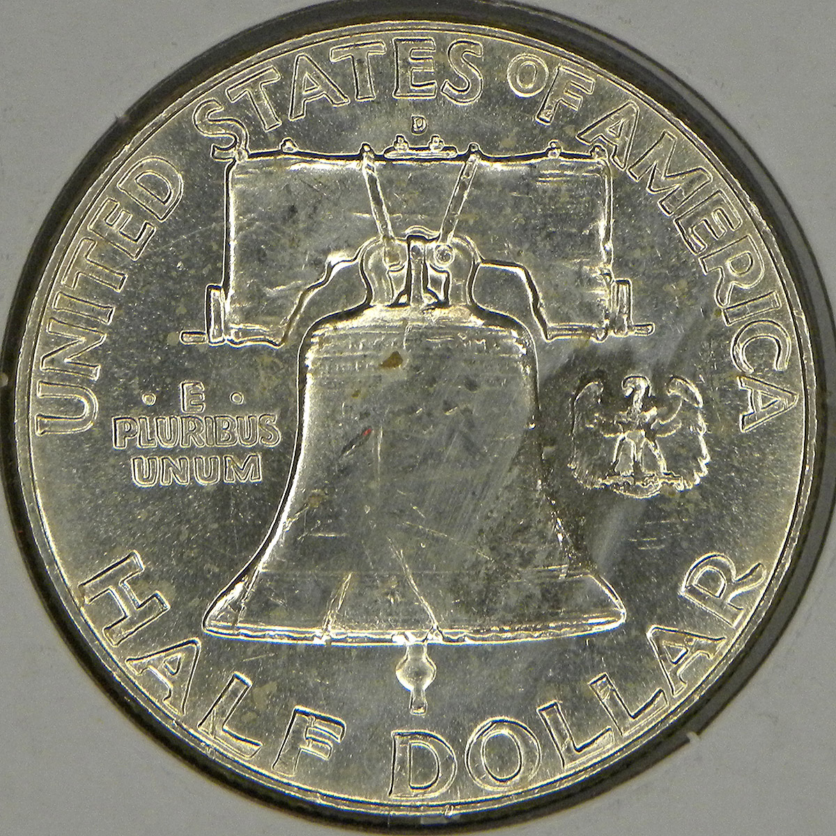 1963-D Franklin Half Dollar (reverse)