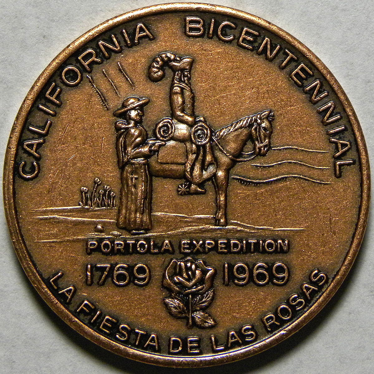 California bicentennial (1769-1969) - Portola Expedition medal (obverse)