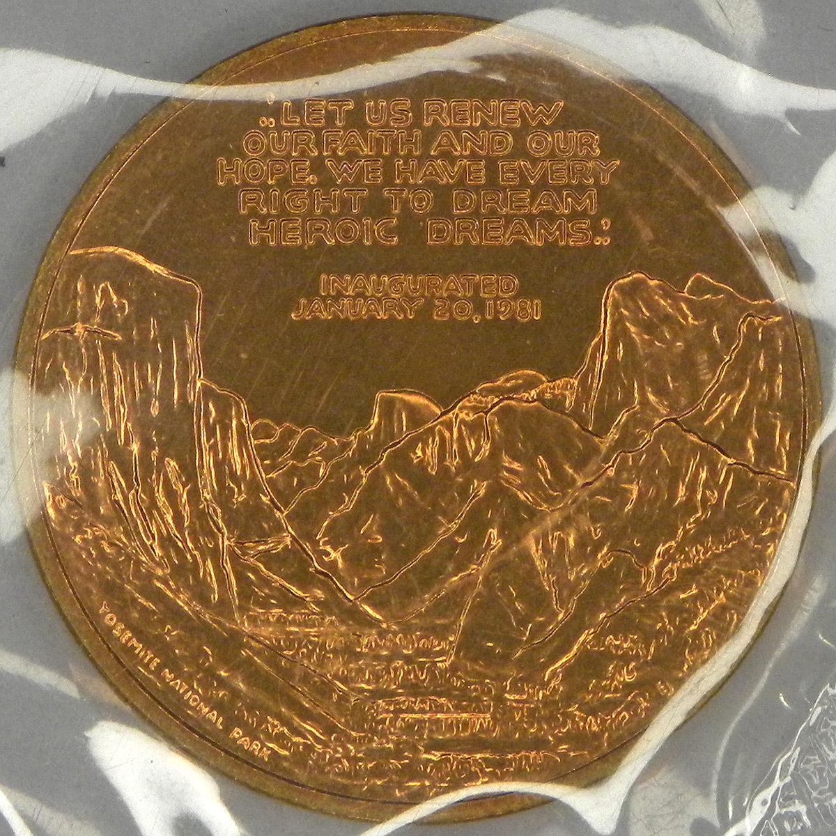 1981 Ronald Reagan medal (reverse)