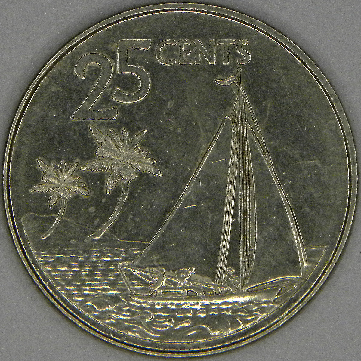 2007 Bahamas 25 cent coin (reverse)