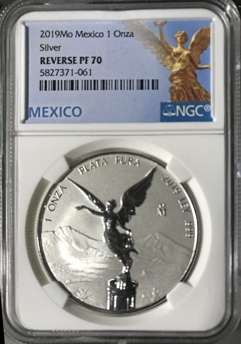 2019 Mexican Onza reverse proof silver Libertad (obverse)