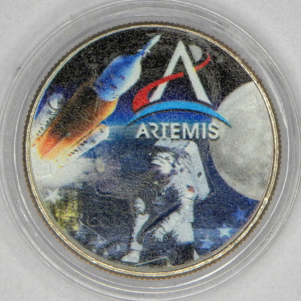 Artemis colorized half dollar (obverse)