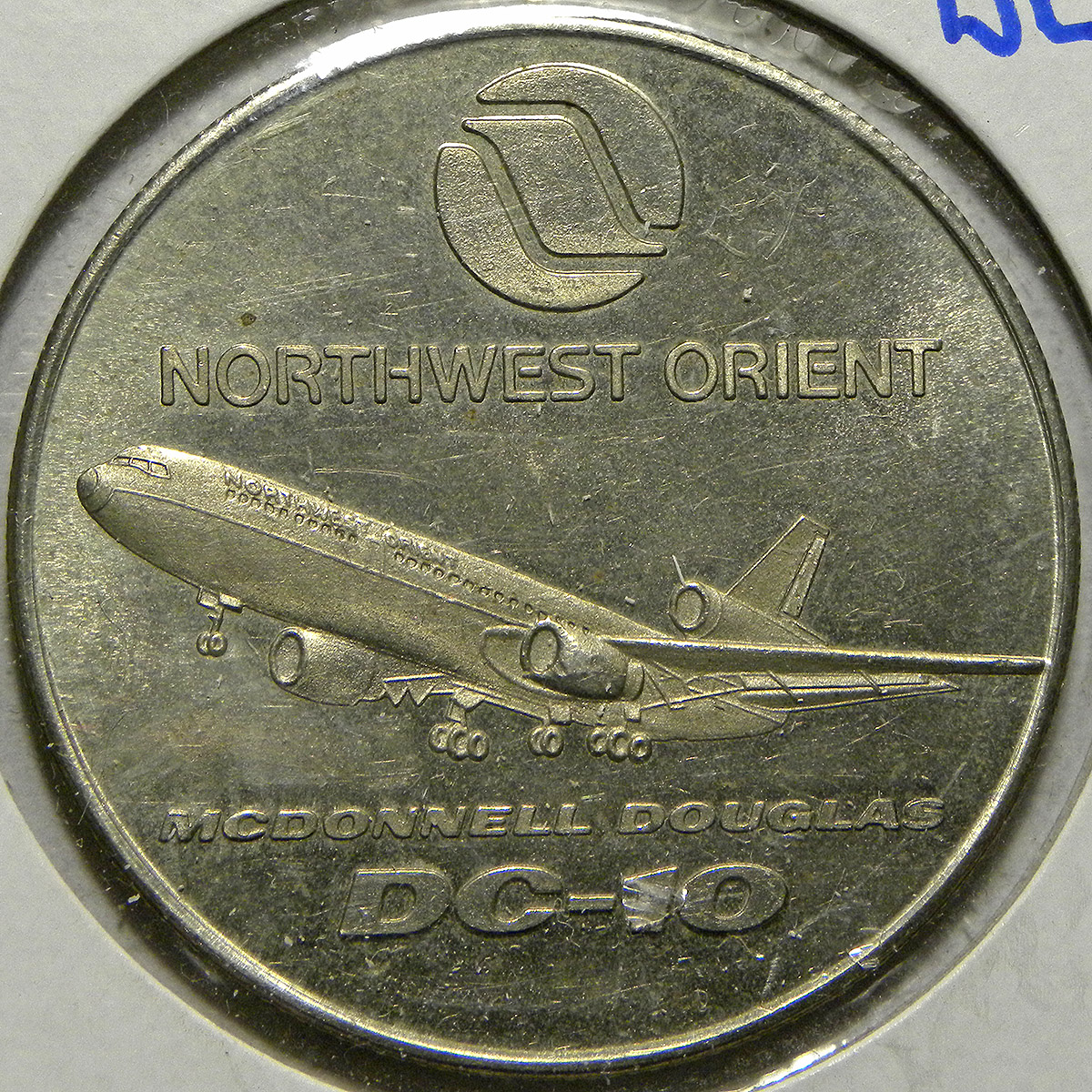 Northwest Orient McDonnell Douglas DC-10 medal (obverse)
