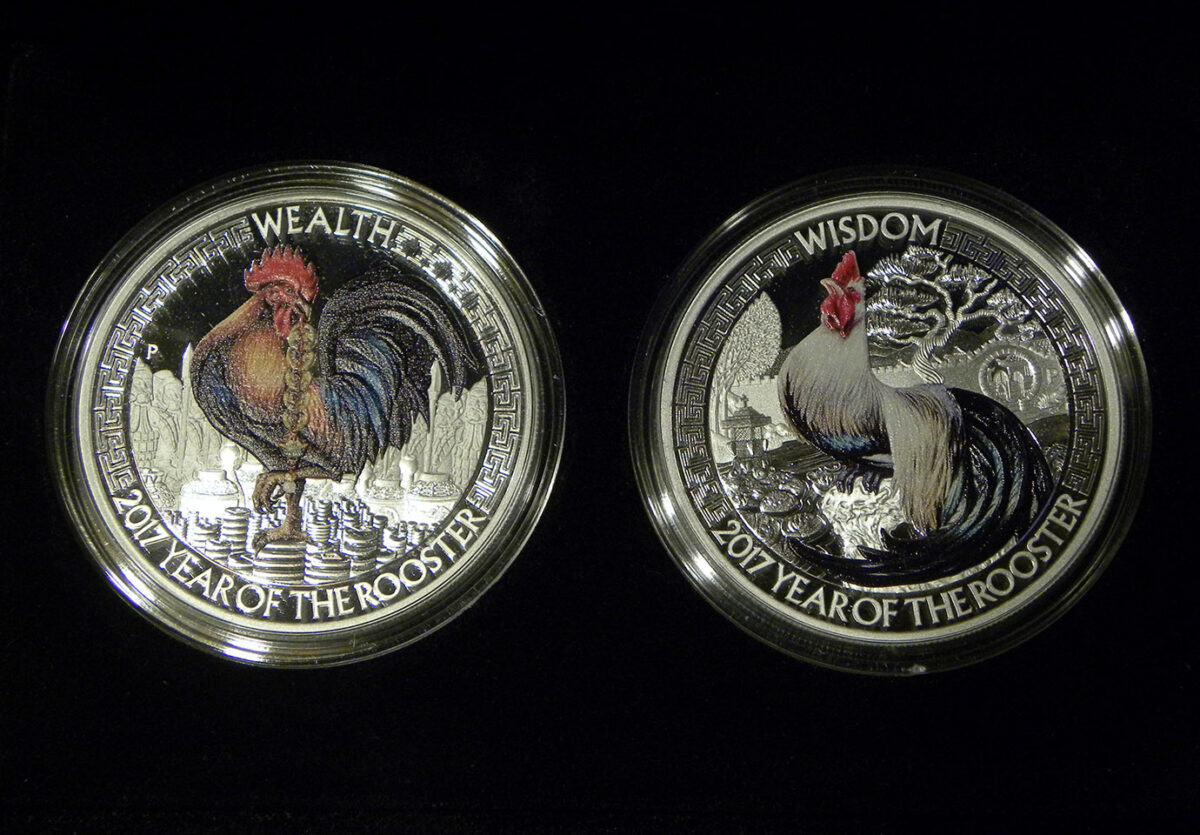 Perth Mint 2017 Year of the Rooster coins