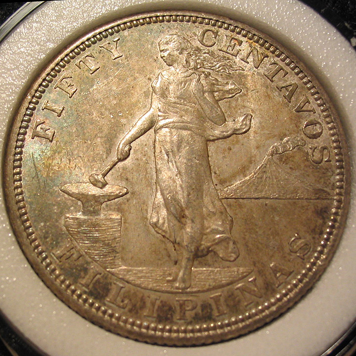 Philippines 1905-S 50 centavos (obverse)