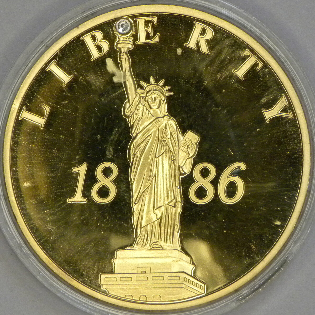 Statue of Liberty 125th Anniversary medal (obverse)