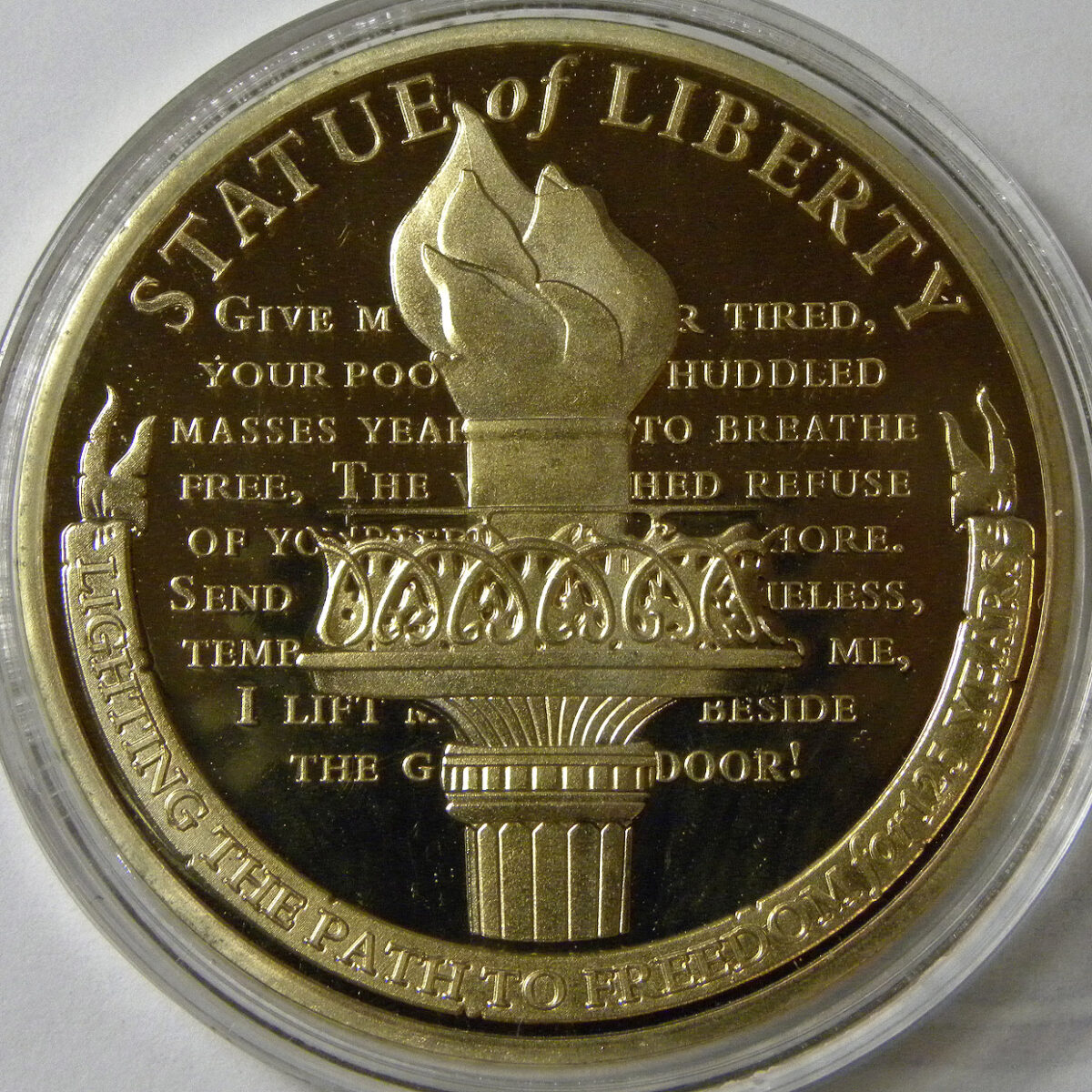 Statue of Liberty 125th Anniversary medal (reverse alt photo)