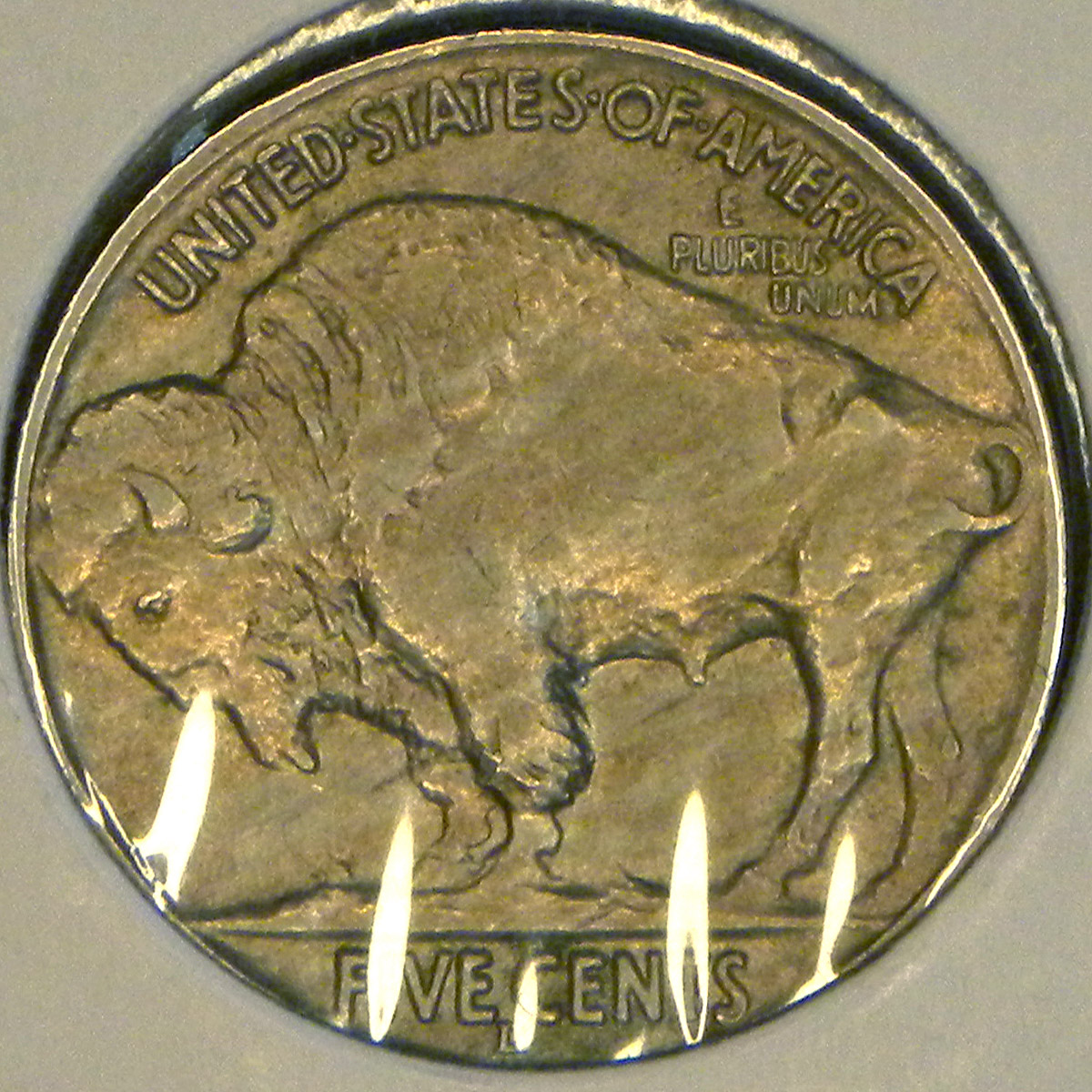 1938-D Buffalo Nickel (reverse)