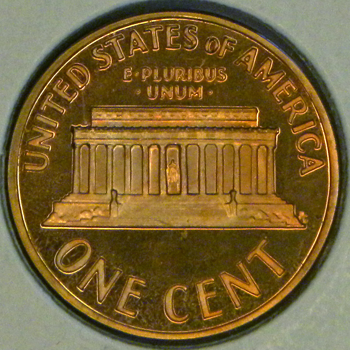 1969-S proof Lincoln Cent (reverse)