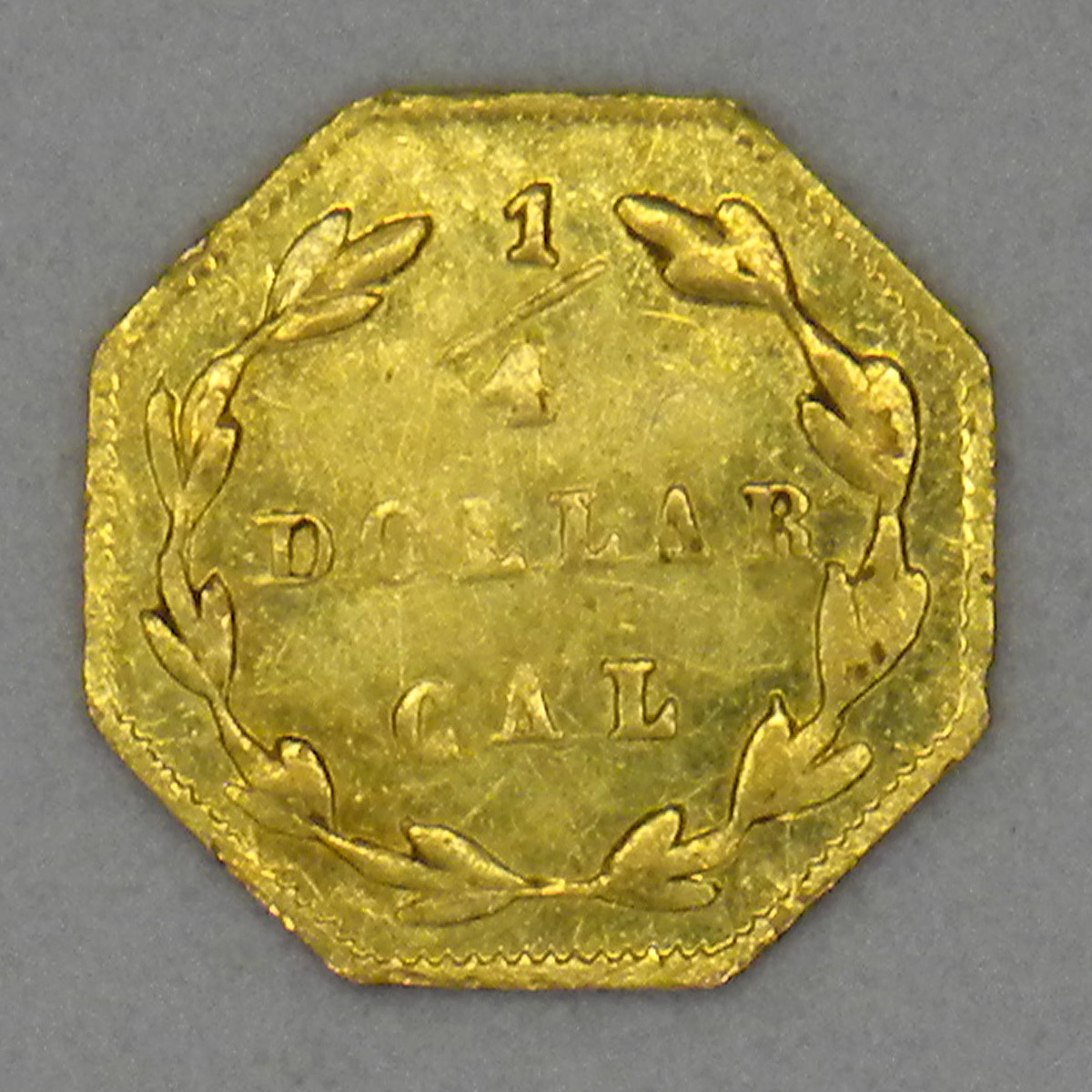 1871 California Gold 1/4 Dollar (reverse)