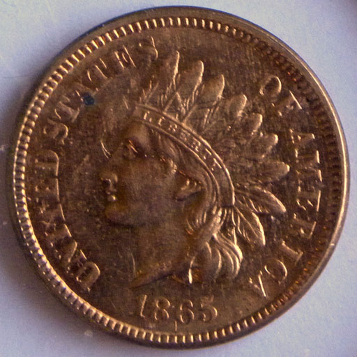 1865 Indian Head Cent (obverse)