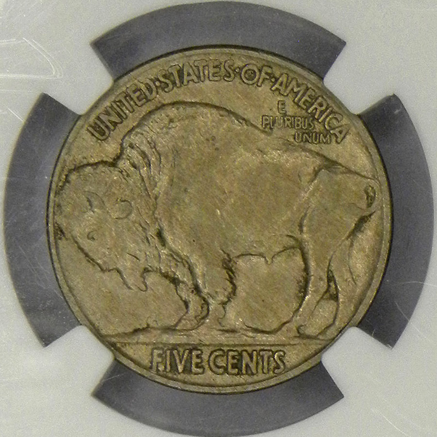 1913 Type 2 Buffalo Nickel NGC AU55 (reverse)