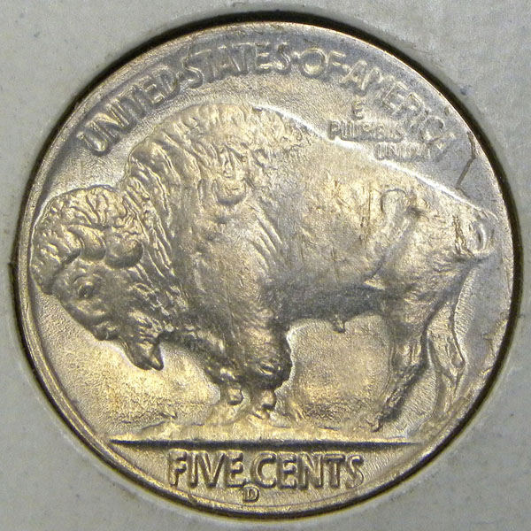 1938-D Buffalo Nickel (reverse)