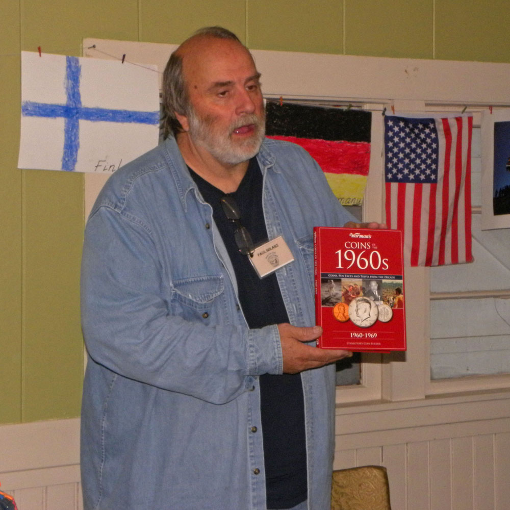 Paul Solarz speaking at November 2011 coin club meeting.