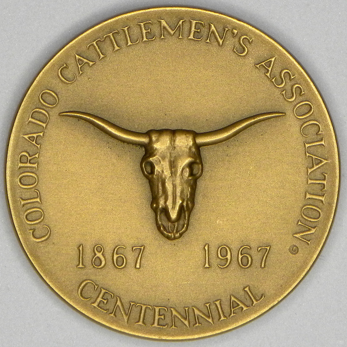 1867-1967 Colorado Cattlemen's Association medal (obverse)