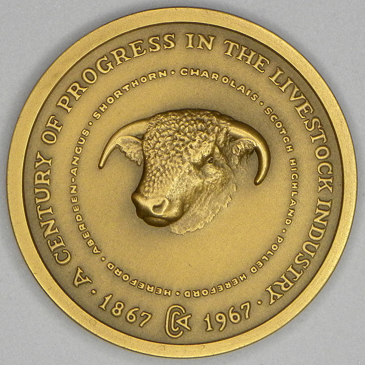 1867-1967 Colorado Cattlemen's Association medal (reverse)