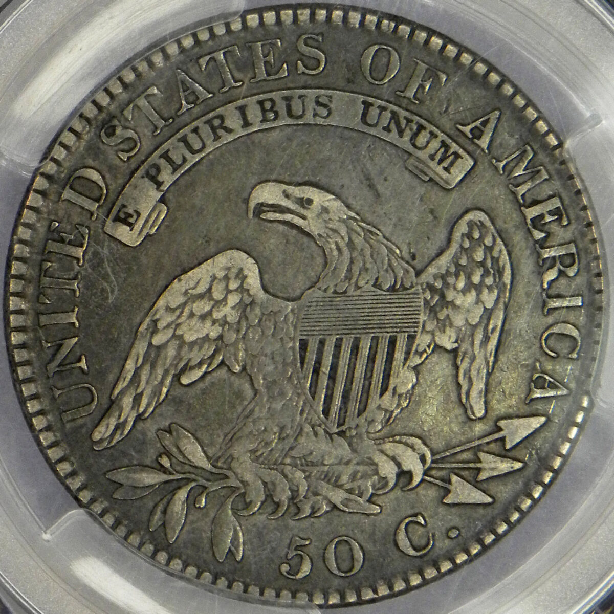 1821 Half Dollar PCGS VF30 CAC (reverse)
