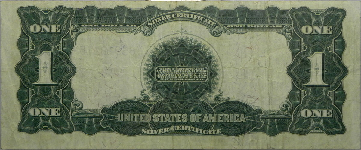 1899 One Dollar "Black Eagle" Silver Certificate (back)
