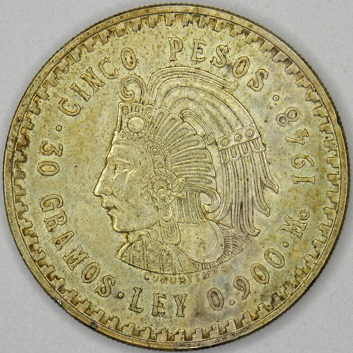 1948 Mexico 5 pesos (obverse)