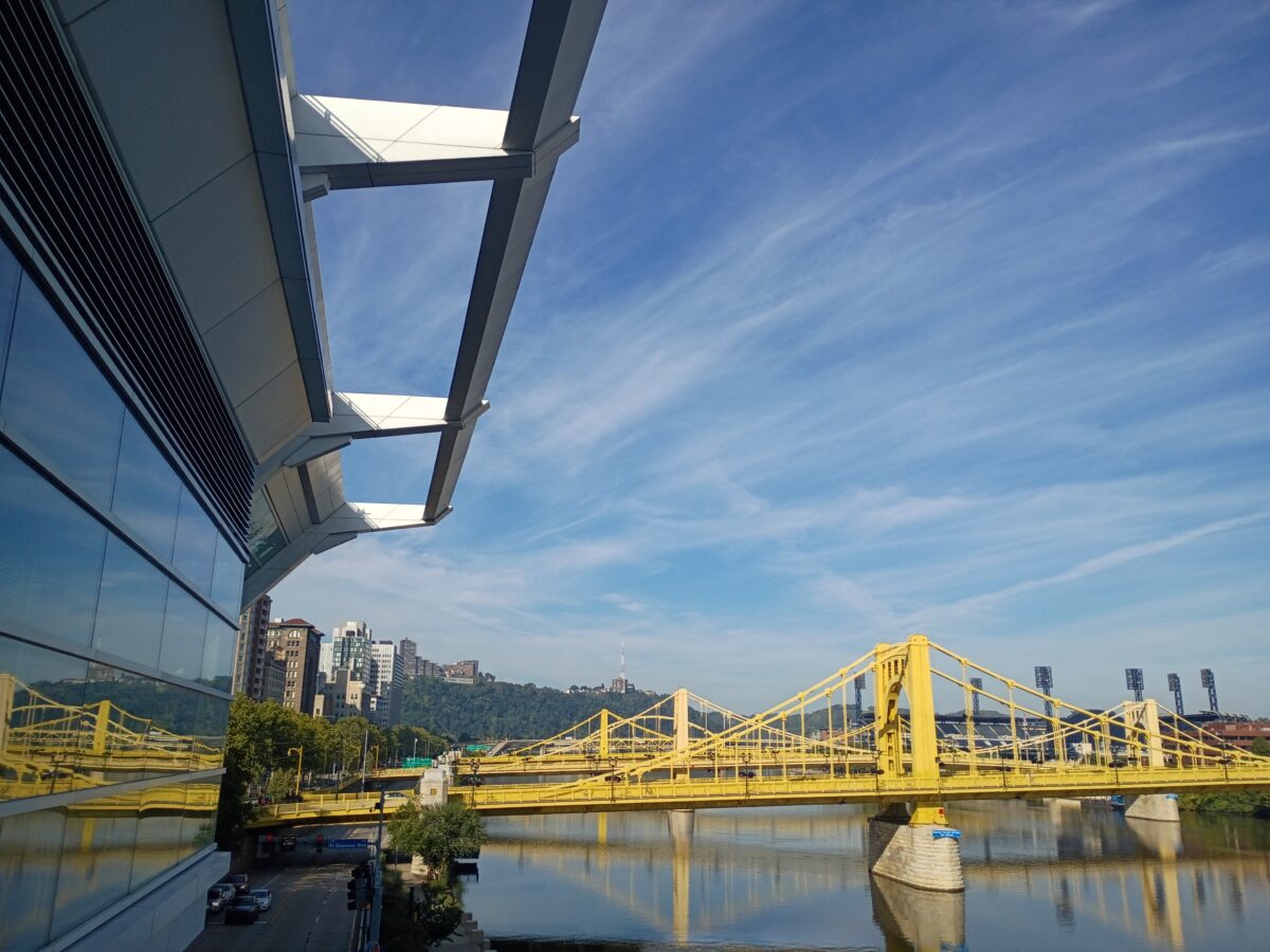 View from convention center in Pittsburgh.